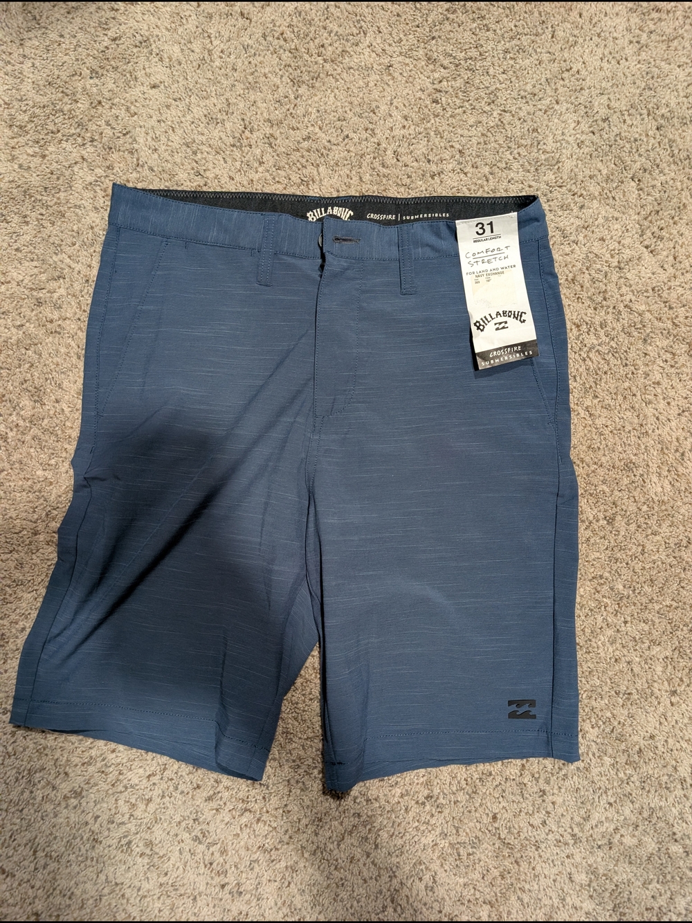 Billabong Men's Hybrid Blue Boardshorts - Size 31